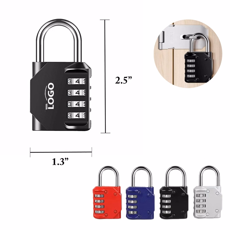 MOQ50 Metal Combination Lock 4 Digit Luggage Security