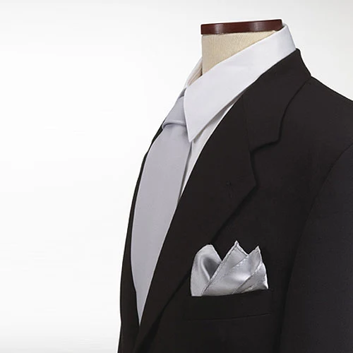 Light Gray Pocket Squares Silk 1