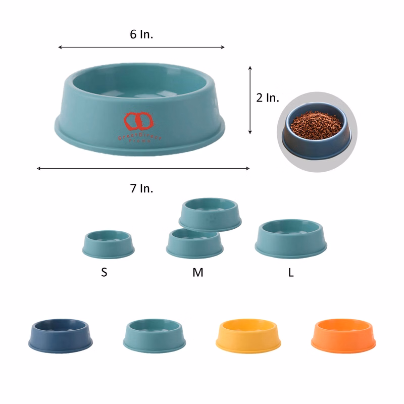 MOQ 50 Outdoor Plastic Dog Bowl 7"L x 6"W x 2"H