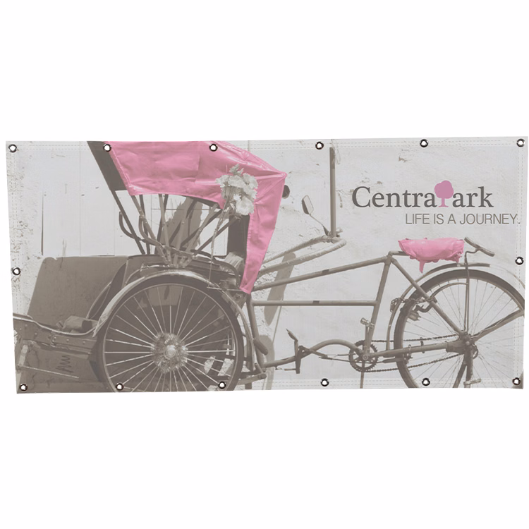 7 Oz. Mesh Vinyl Single-Sided Banner (10'x4')
