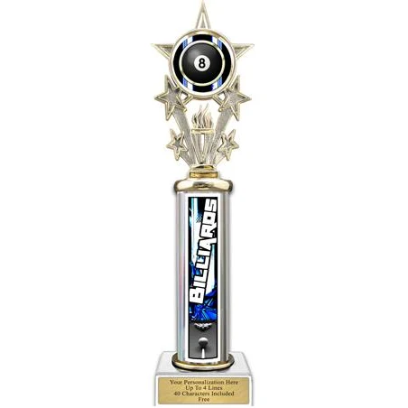 Trophy, 12" Action Matrix Billards Blue 1 co 1