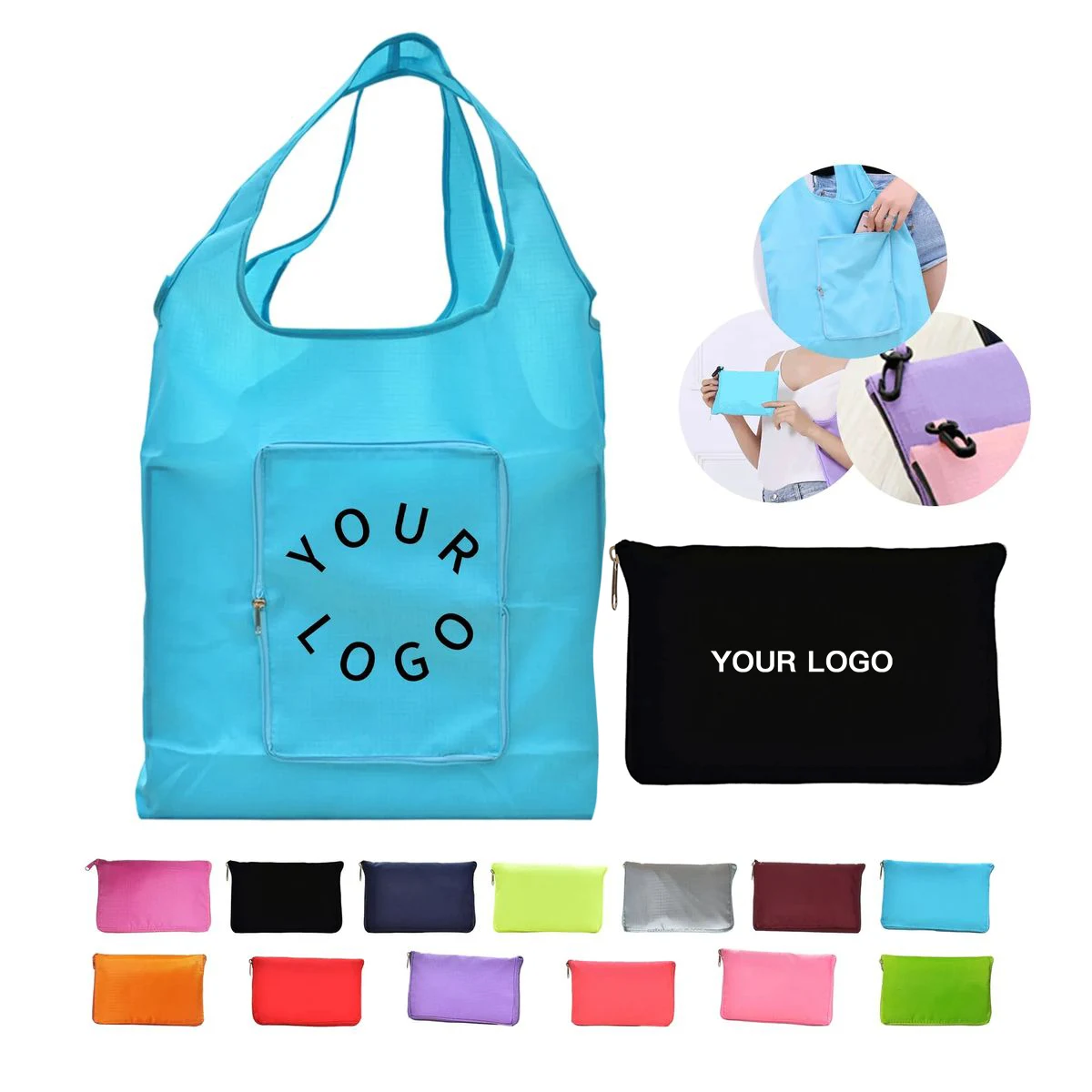 Durable Oxford Cloth Tote Bag for Shopping and Travel, custom tote bag with logo imprint 1