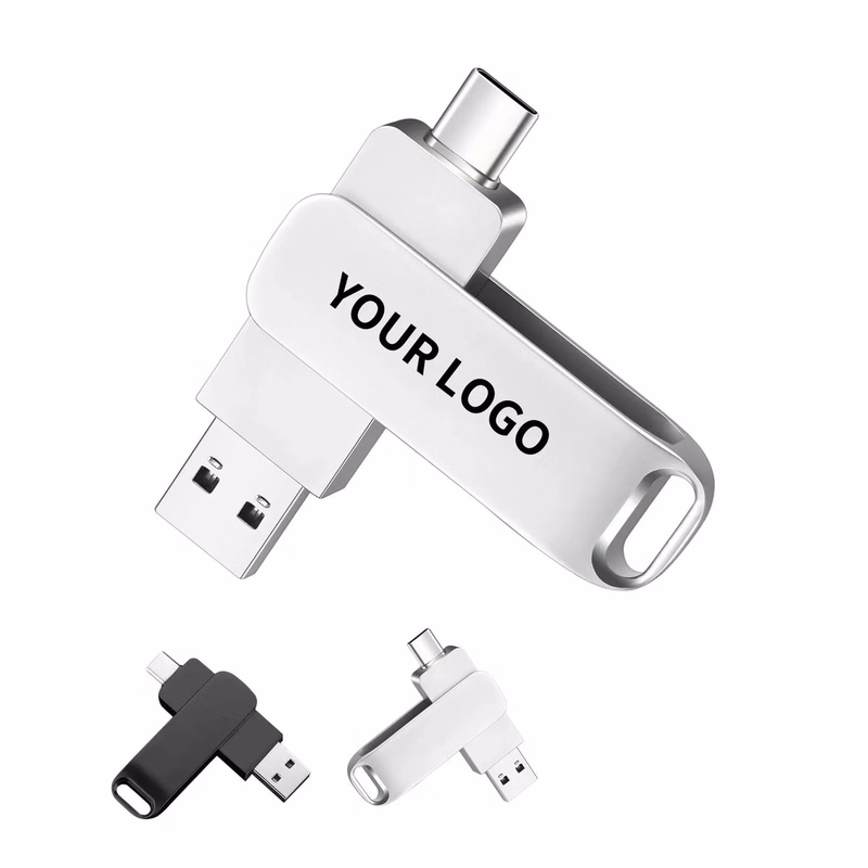 Swivel USB and Type C Storage Drive
