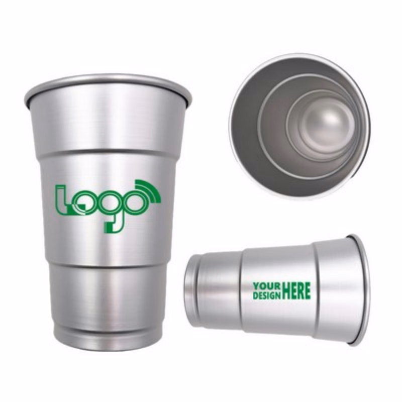 Recyclable 16oz Full Color Logo Aluminum Cup