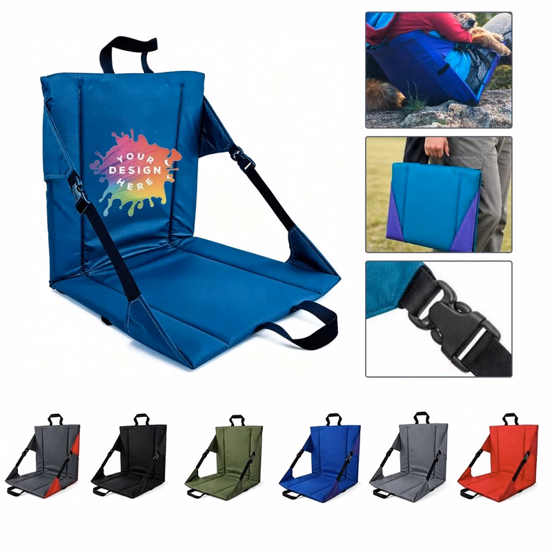 Full Color Foldable Stadium Seat Cushion with Handle