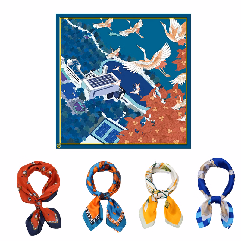 Mulberry Silk Square Scarfs