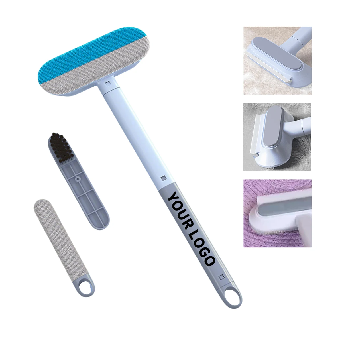 Polypropylene Cat Hair Remover Brush With Ergonomic Handle 17" X 7.1" 1