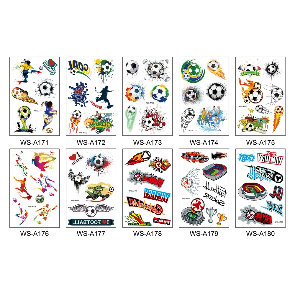 Qatar World Cup Football Fan Tattoo Sticker 1