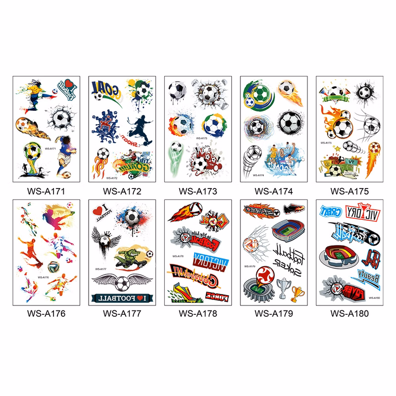 Qatar World Cup Football Fan Tattoo Sticker