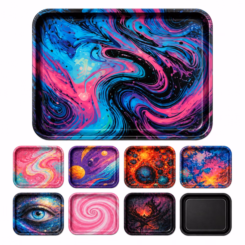 5.6x7.1-Inch Tinplate Rectangular Rolling Tray