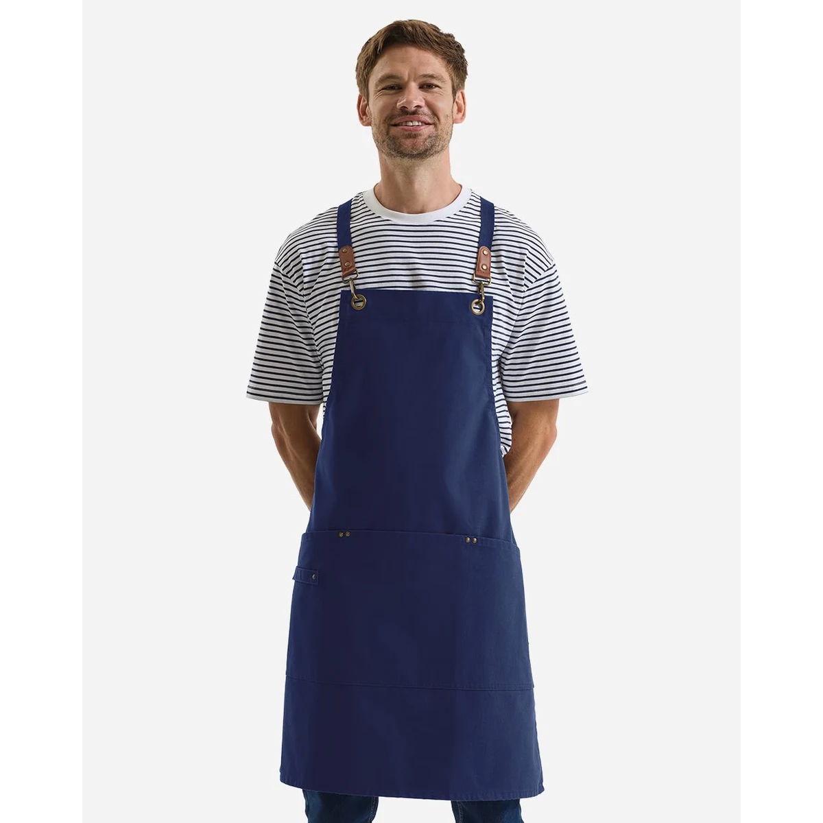 Unisex Clip & Clasp Cross-Back Bib Apron - RP182 1