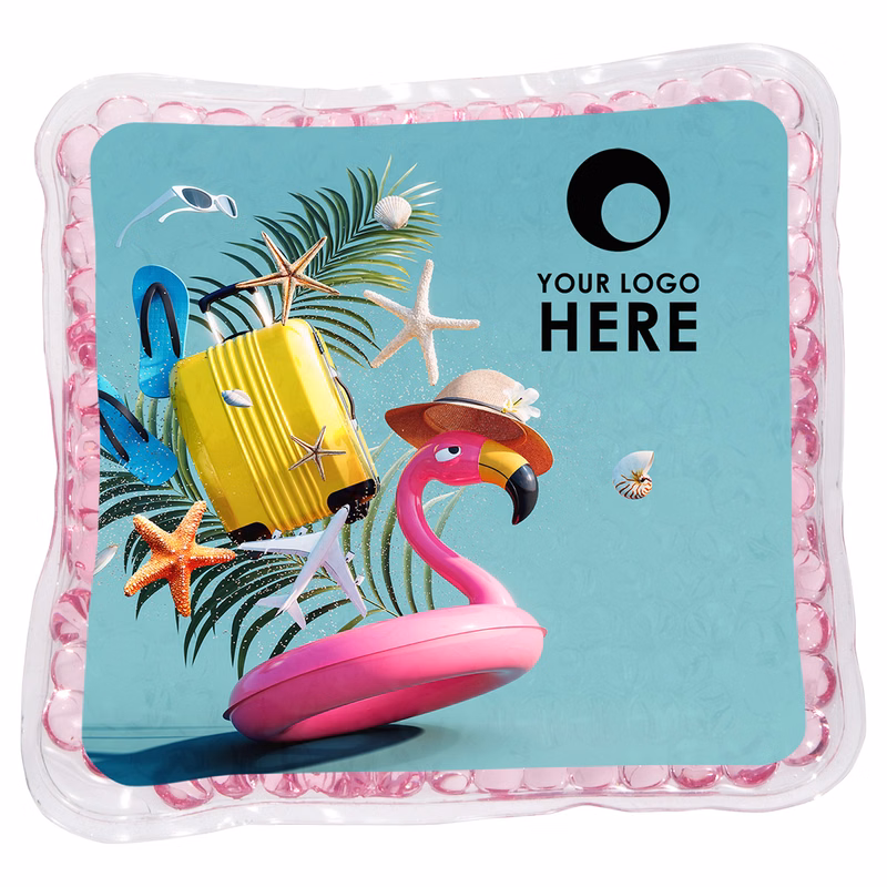Pink Flamingo Tube Square Aqua Pearls™ Hot/Cold Pack