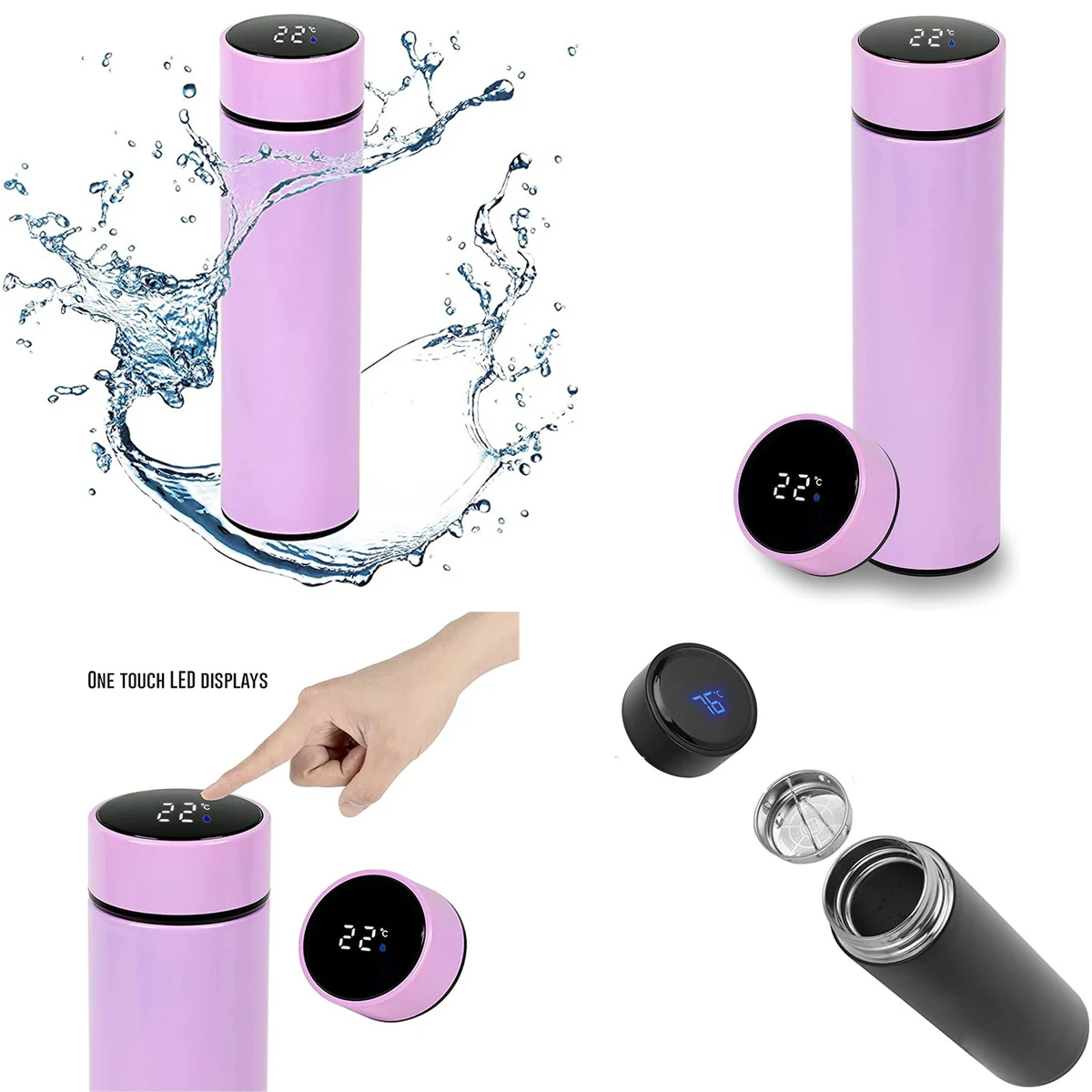 LCD Temperature Display Vacuum Cup 16.9oz 1
