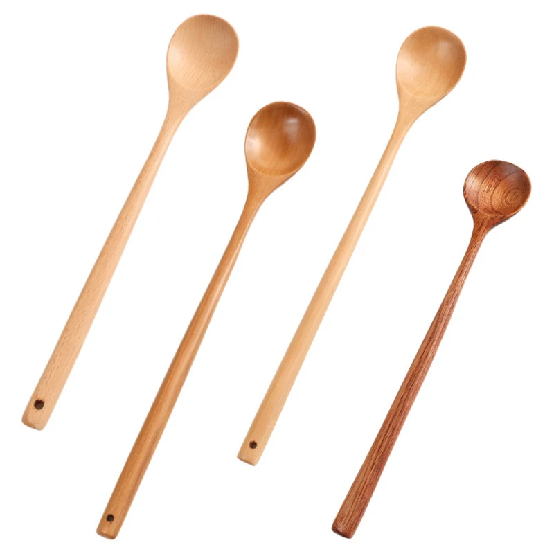 Wooden Long Handle Stirring Spoon 1