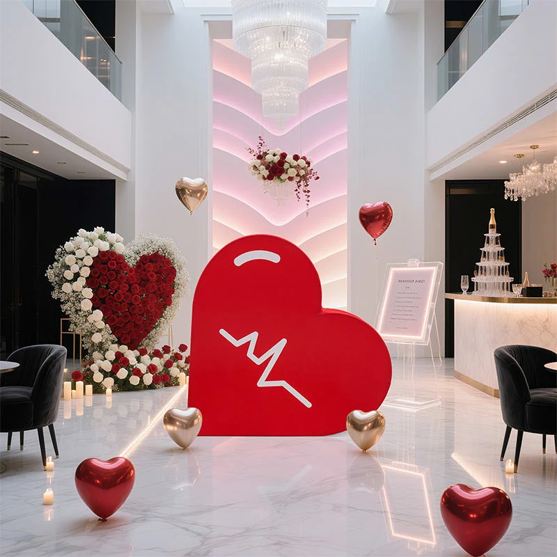3D Heart Shaped Backdrop 1