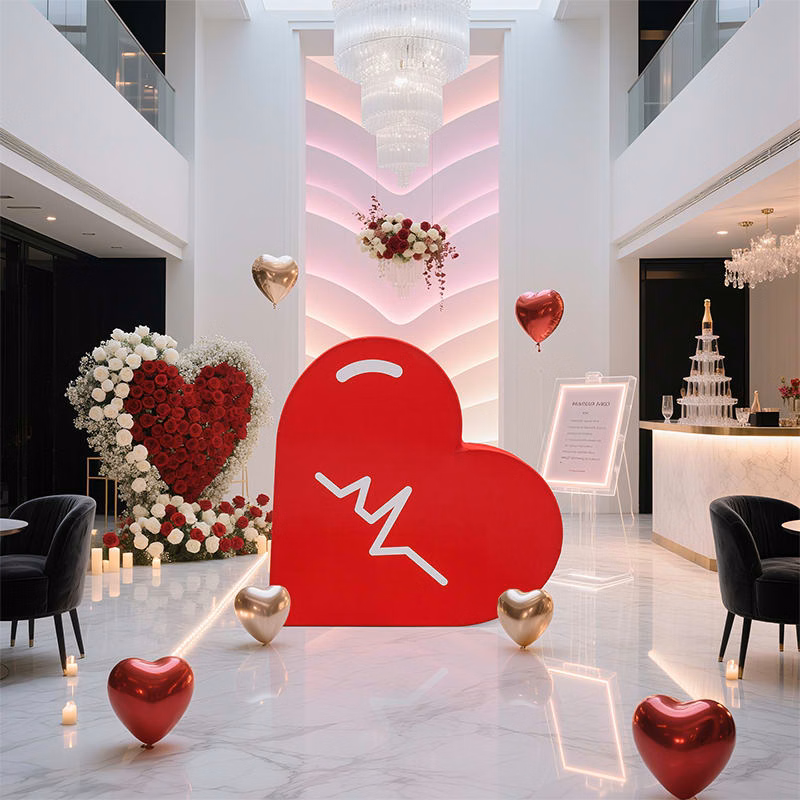 3D Heart Shaped Backdrop