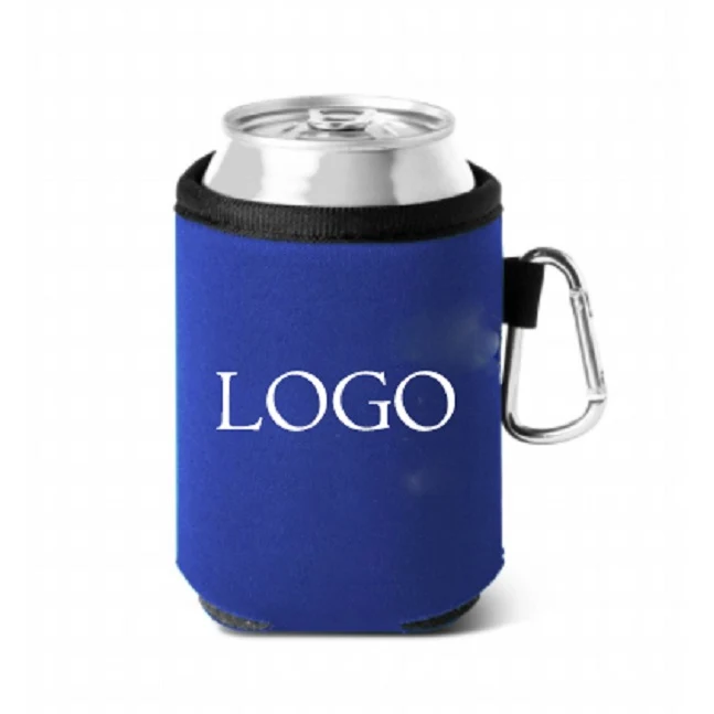 Can Cooler with Carabiner Clip, custom koozie with logo imprint 1