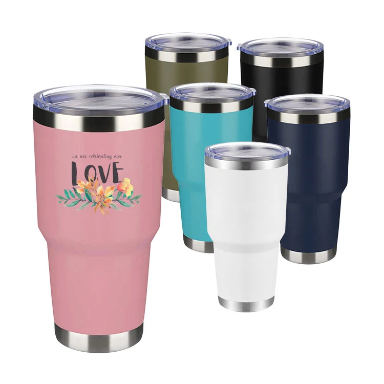 30 oz. Stainless Steel Vacuum Tumbler with Lid 1