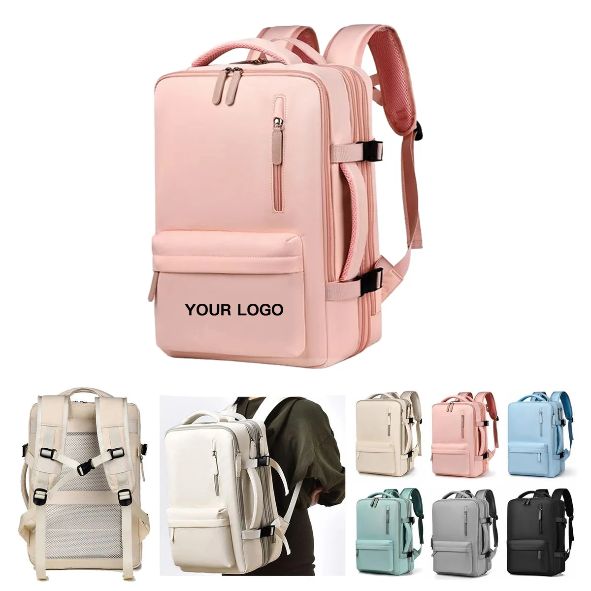 Durable Polyester Travel Backpack with Adjustable Straps 1