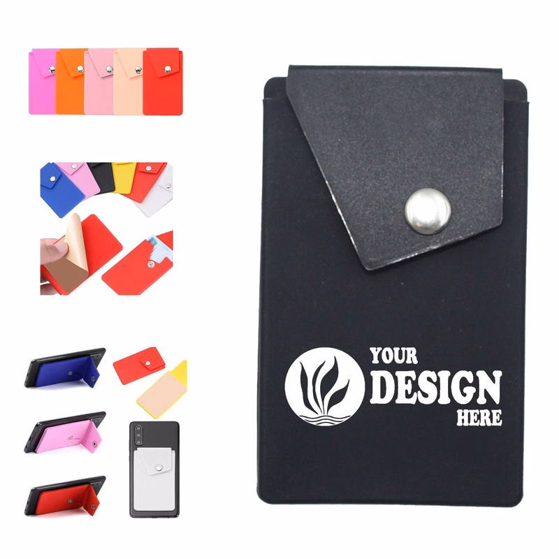 Silicone Button Phone Card Holder