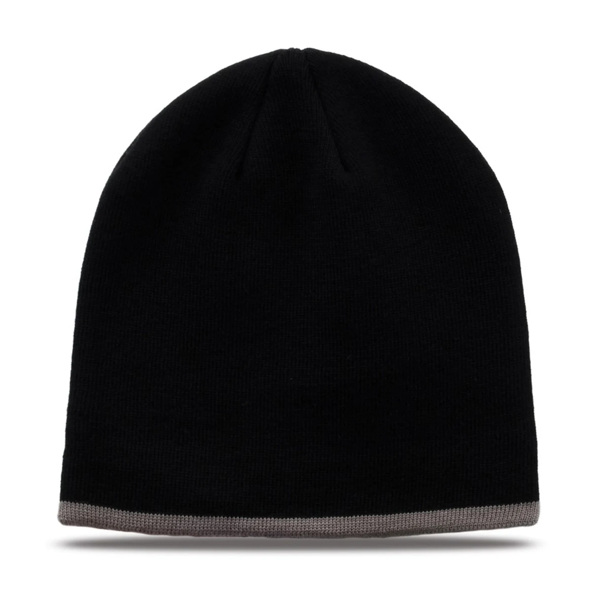 Contrast Trim Fine Gauge Knit Beanie 1