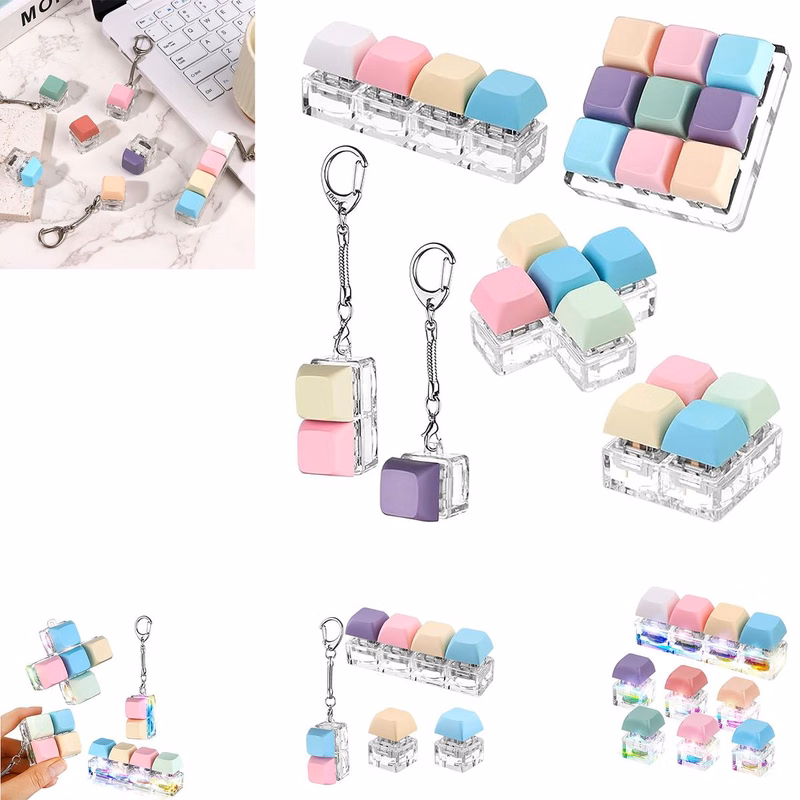 Keyboard Fingertip Decompression Keychain