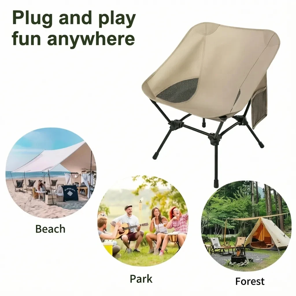 Portable Folding Chair for Camping, Beach, Fishing & Picnic 1