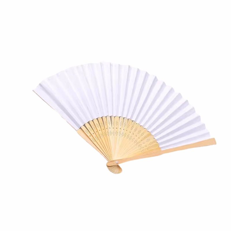 Folding Bamboo Paper Hand Fan With Full Color Print