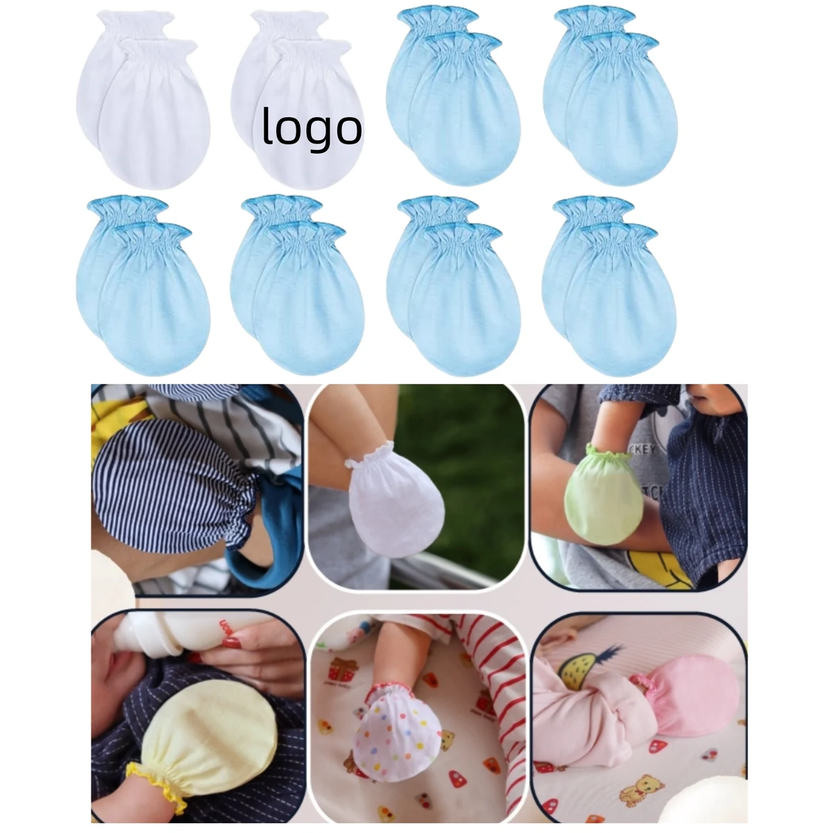 0-6 Months Baby No Scratch Mittens 1