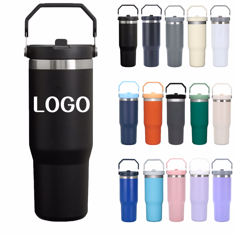 20oz Stainless Steel Tumbler Cup with Straw Leak Resistant