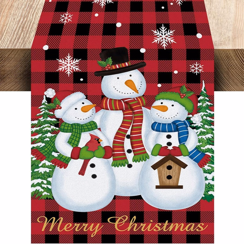 Christmas Trees Merry Xmas Table Runner