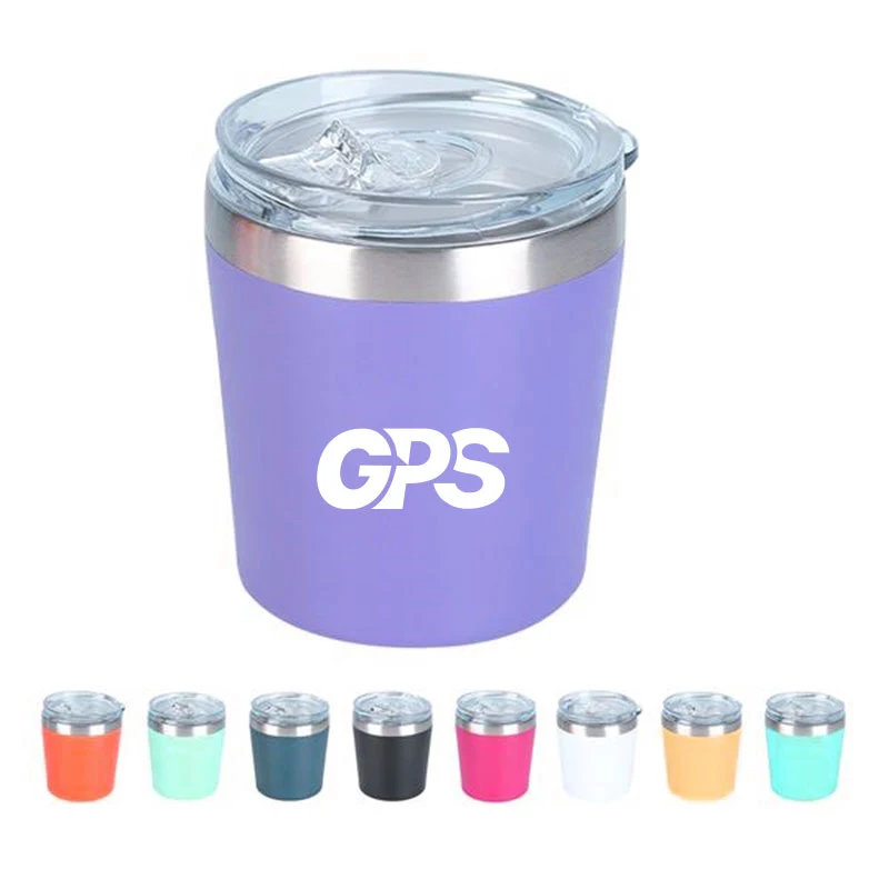 8 Oz Tumbler Stainless Steel Drinking Cup With Lid 1