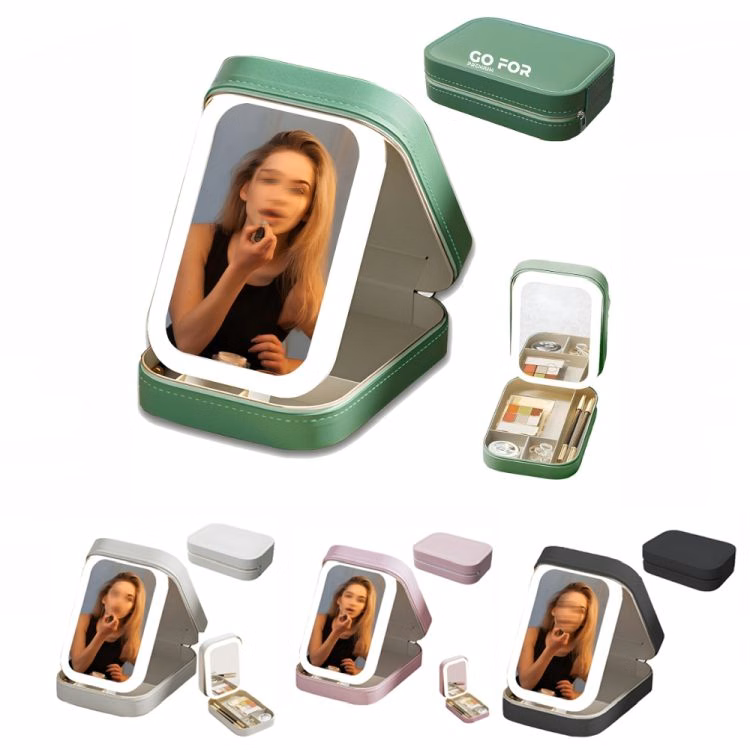 Portable Mini Makeup Case with Lighted Mirror
