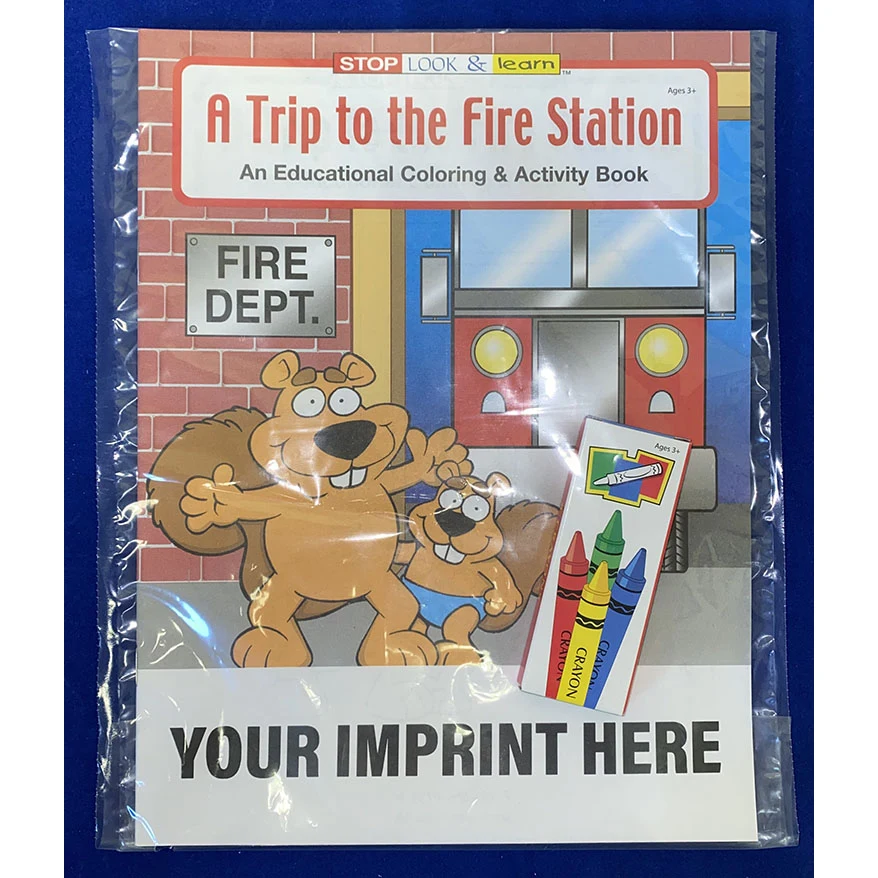COLORING SET - A Trip to the Fire Station Coloring Book Fun Pack 1