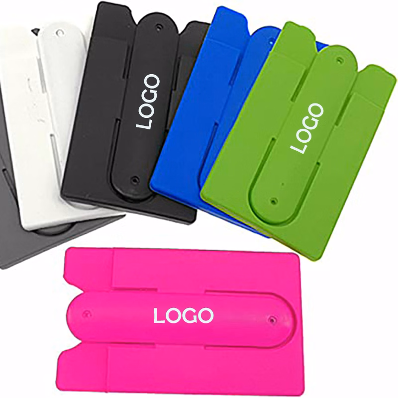 Silicone Card Holder w/Cell Phone Stand