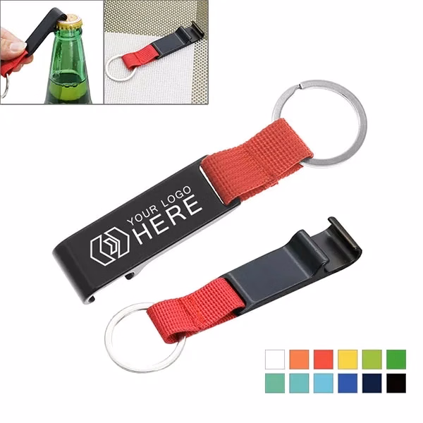 Aluminum Bottle Opener with Key Ring