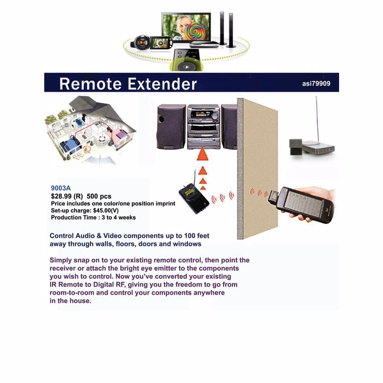 Remote Control Extender, control audio & video components