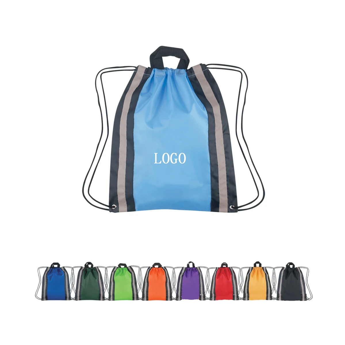 String Bags Reflective Cinch Sack 1