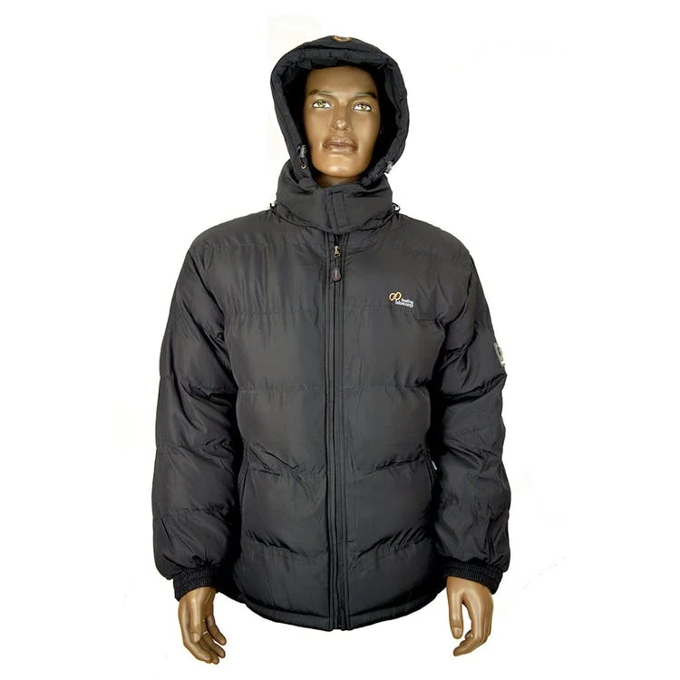 Men's Bubble Jackets - Small Black Fleece Lined 1