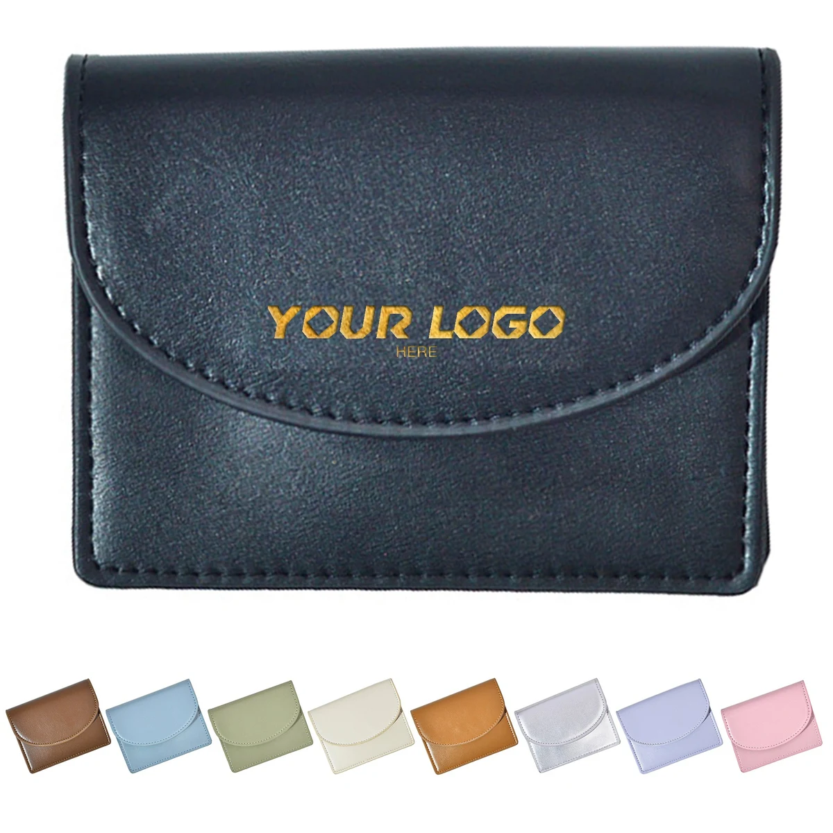 Solid Color Women Short Wallet 1