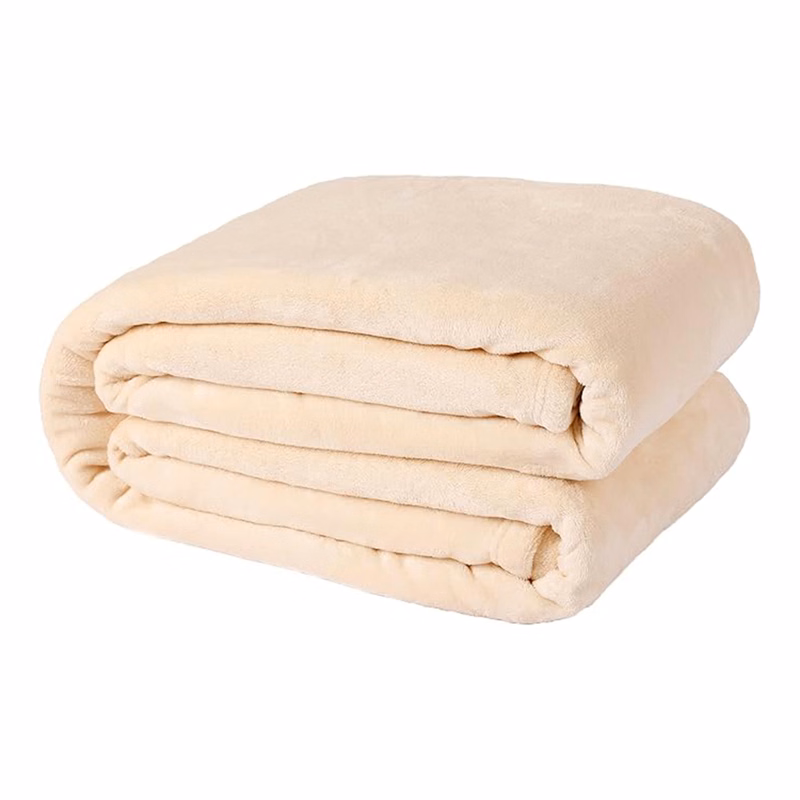 Double-sided Flannel Plain Thickened Single Layer Throw Blanket