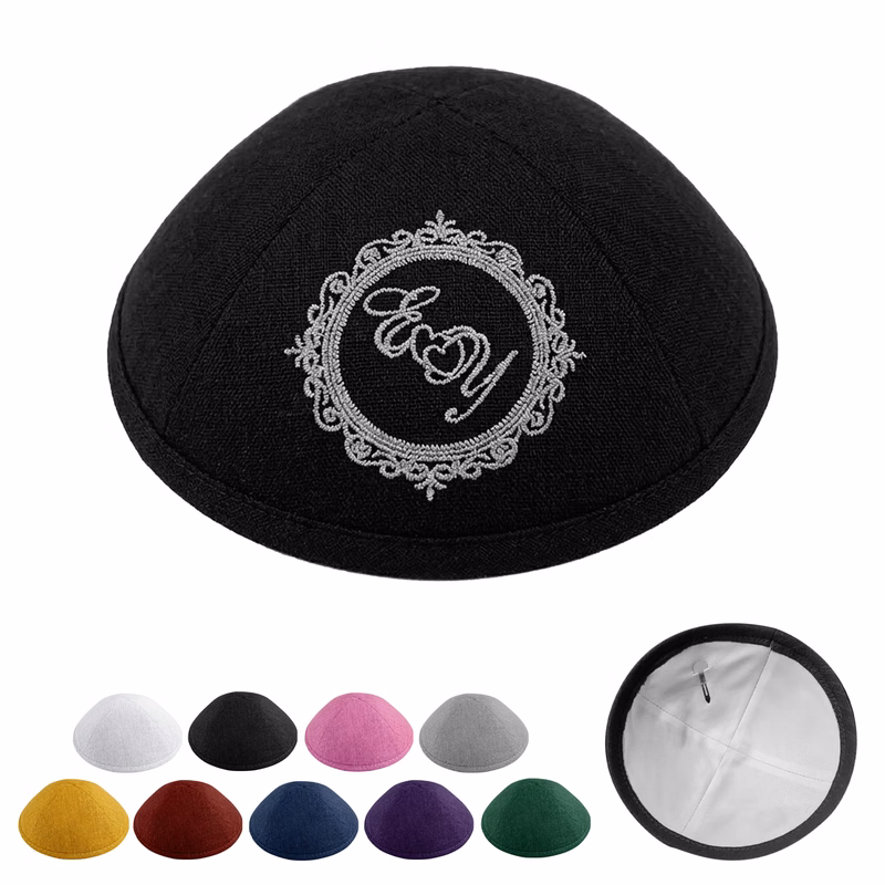 Sunburst Emerald Linen Kippah
