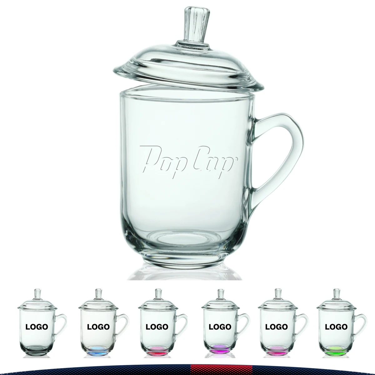 13 oz. Tea Glass with Lids 1