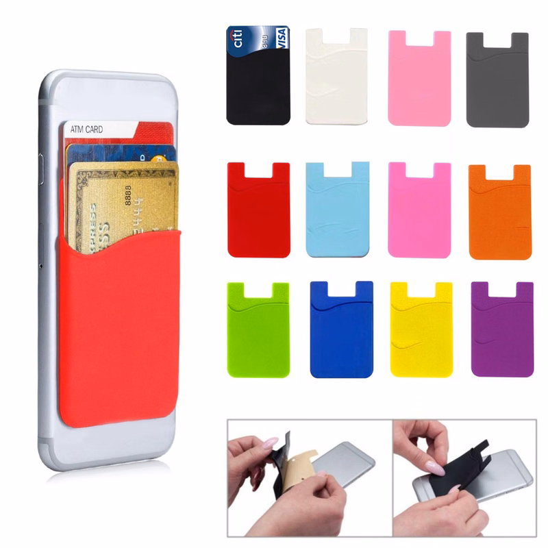 Silicone Smartphone Card Wallet Holder Back Sticker Custom