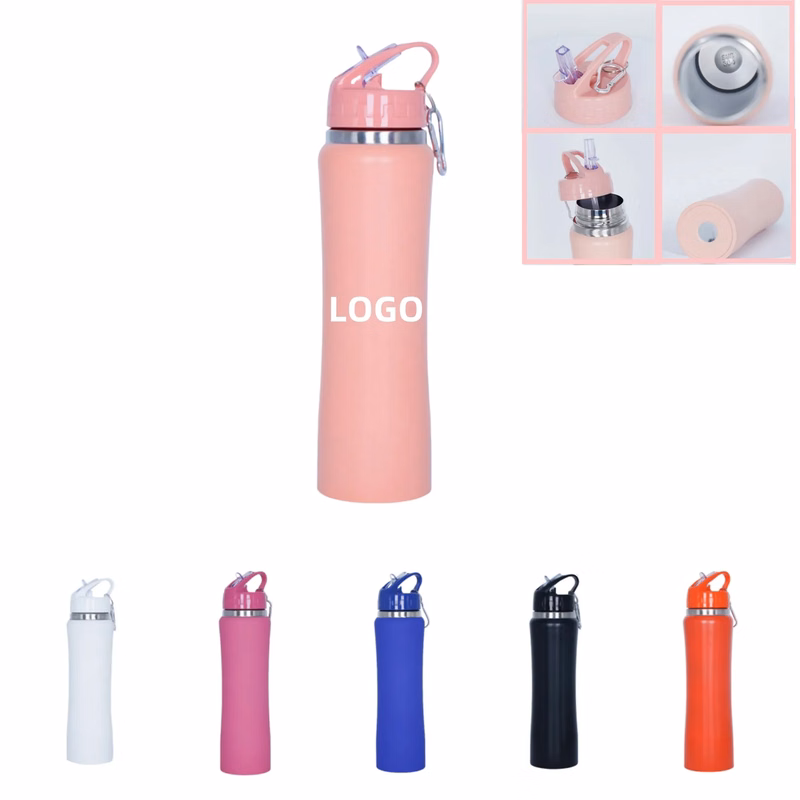 20oz Slim Waist Stainless Steel Straw Handheld Travel Mug
