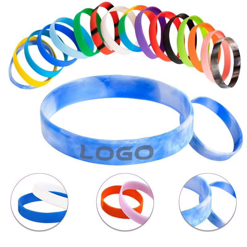 Multi Color Solid Silicone Wristbands