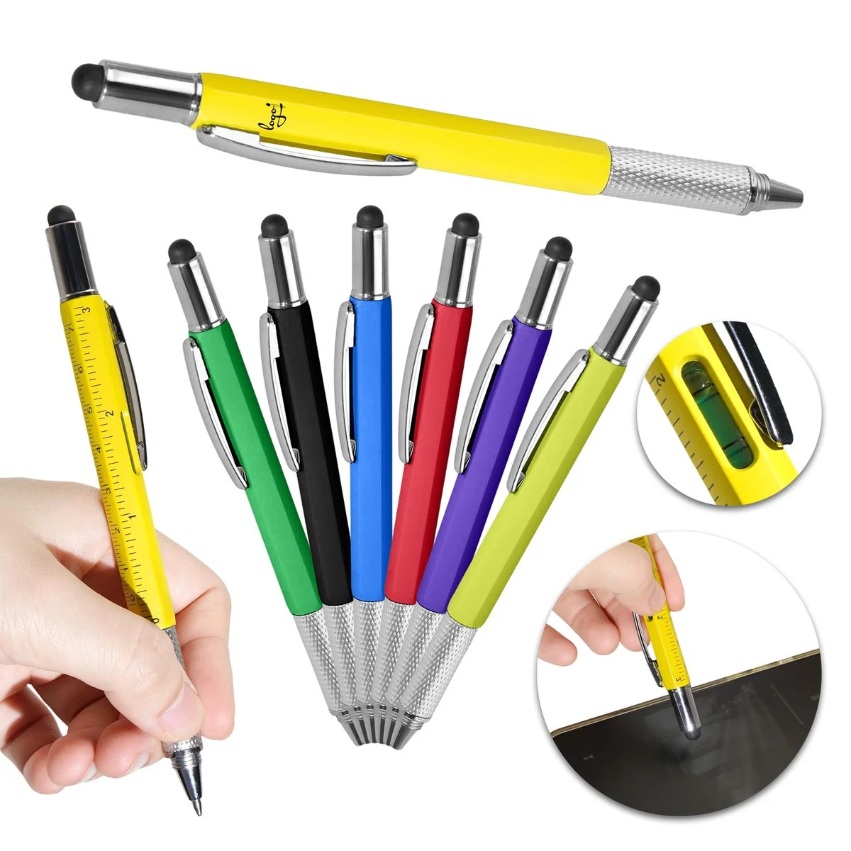 6-in-1 Multifunction Tool Pen, custom pen with logo imprint 1