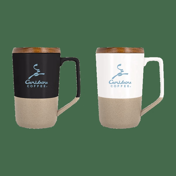 Rochester 15oz Two-Tone Ceramic Mug w/Wood Lid