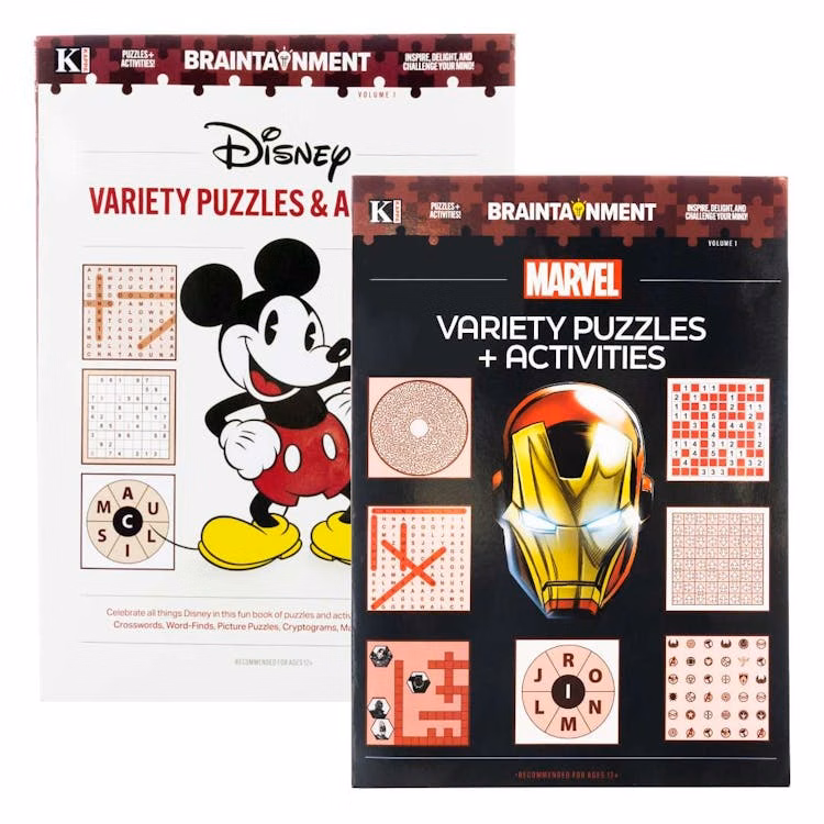 Disney and Marvel Puzzle and Activity Books - 80 Pages