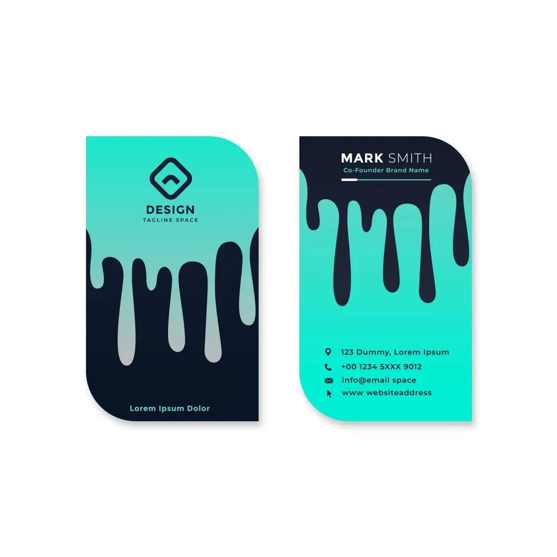 Leaf Business Cards - Vertical (2" x 3.5") 1